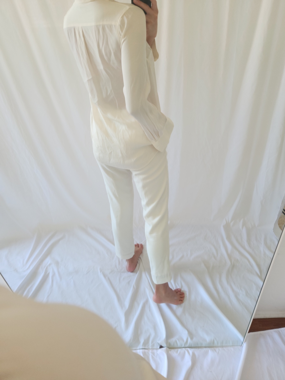 J. Crew Cream Button-Down Silk Blouse - Picture 4 of 9